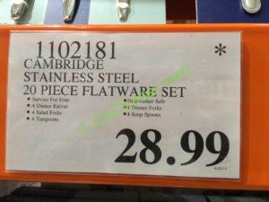 Costco-1102181-Cambridge-Stainless-Steel-20-Piece-Flatware-Set -tag