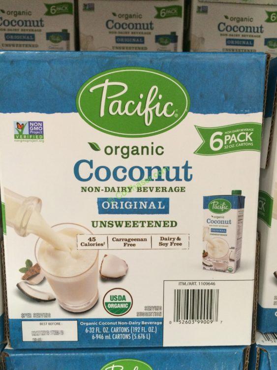 Pacific Organic Coconut Beverage 6/32 Ounce Containers