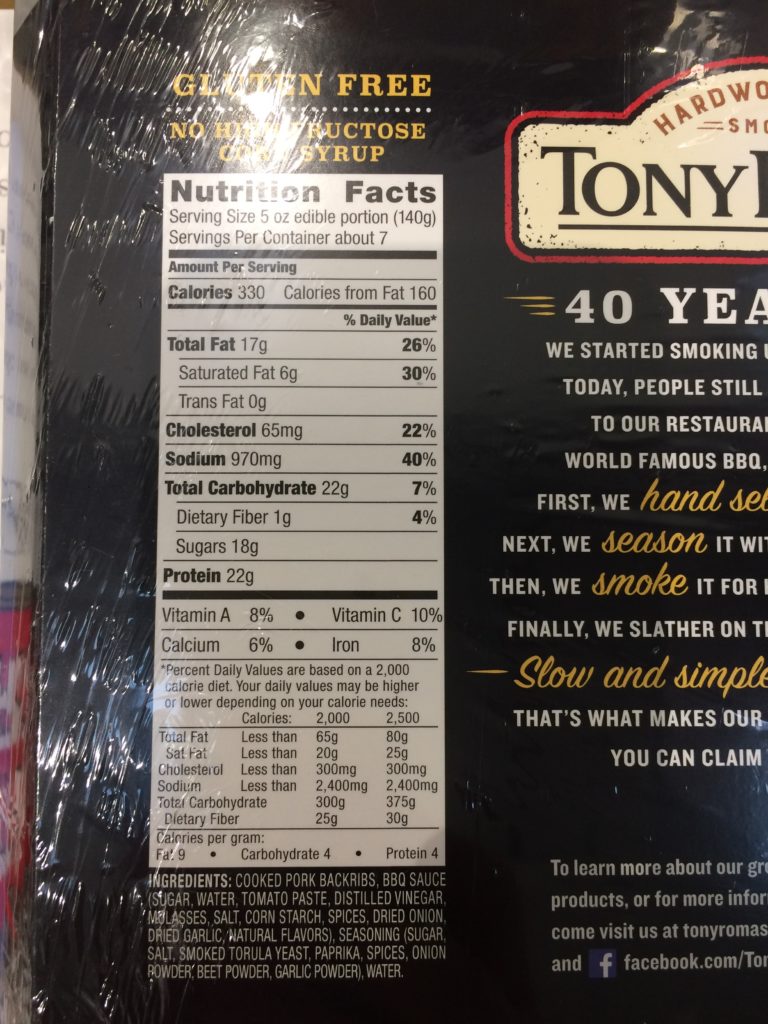 Costco1146838TonyRomasBabyBackRibschart CostcoChaser