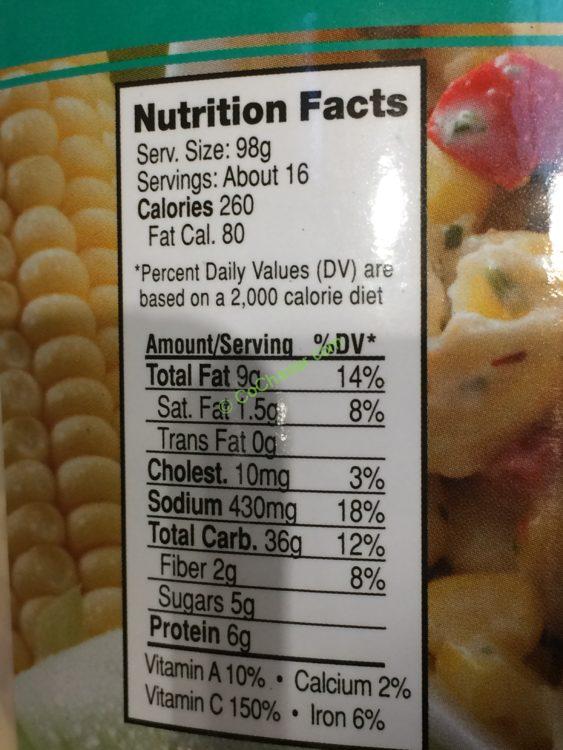 Costco-1152620-Country-Maid-Street-Corn-Pasta-Salad-chart