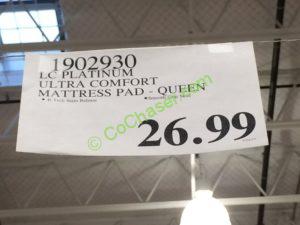 Costco-1902930- LC-Platinum-Ultra-Comfort-Mattress-Pad-tag