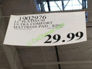 Costco-1902976- LC-Platinum-Ultra-Comfort-Mattress-Pad-tag