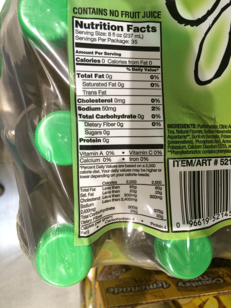 Kirkland Signature Diet Green Tea 35/16.9 Ounce Bottles CostcoChaser