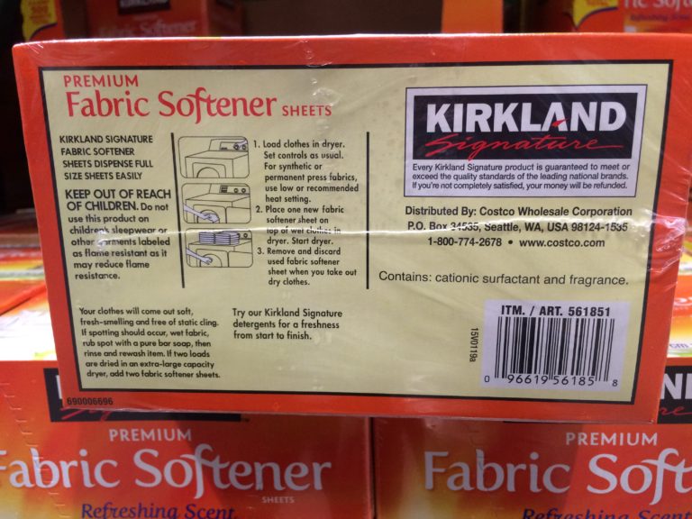 Costco561851KirklandSignatureFabricSoftenerSheetsinf CostcoChaser