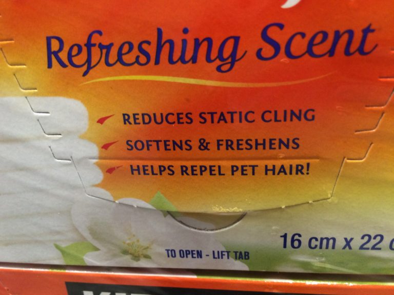 Costco561851KirklandSignatureFabricSoftenerSheetsspec CostcoChaser