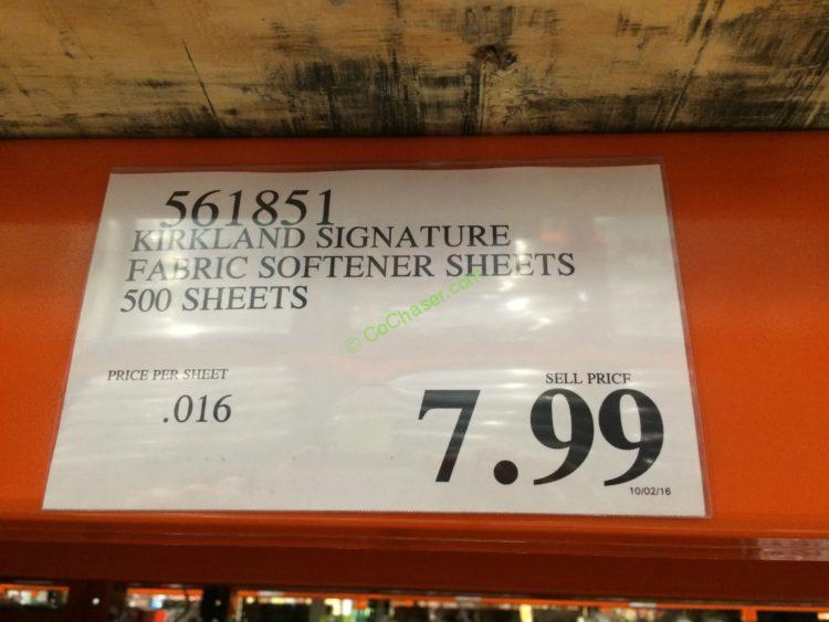 Costco561851KirklandSignatureFabricSoftenerSheetstag CostcoChaser