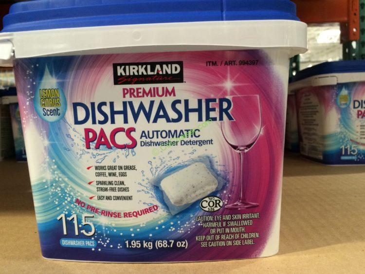 Kirkland Signature Premium Dishwasher Pacs 115-count ... on Costco Kirkland id=61454