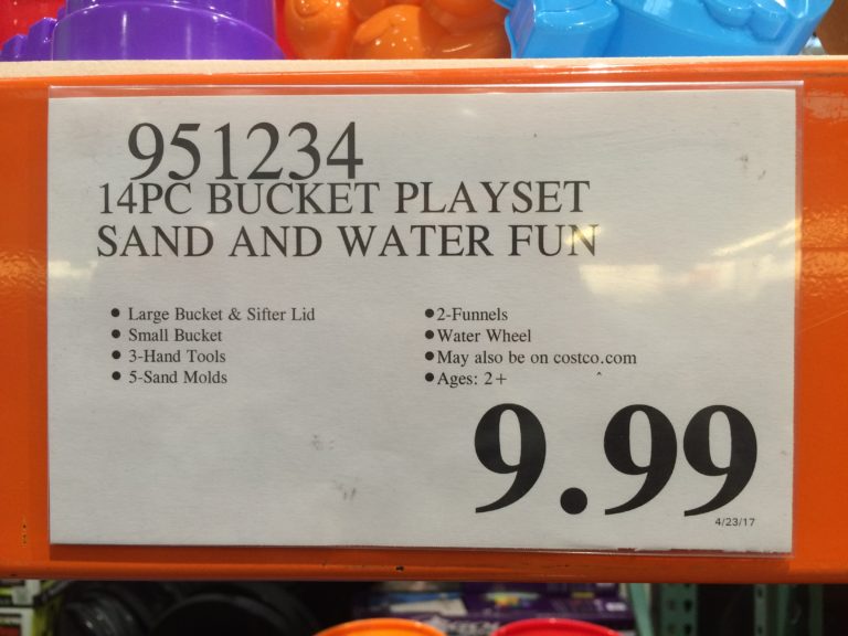 14PC Bucket Playset Sand and Water Fun CostcoChaser