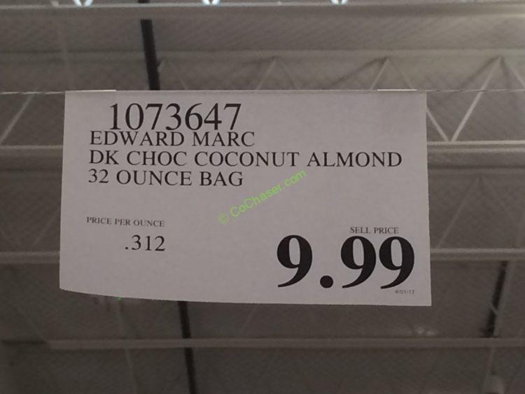 Costco1073647EdwardMARCCoconutAlmondwithDarkChocolatetag