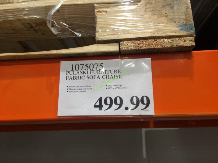 Costco1075075PulaskiFurnitureFabricSofaChaisetag CostcoChaser