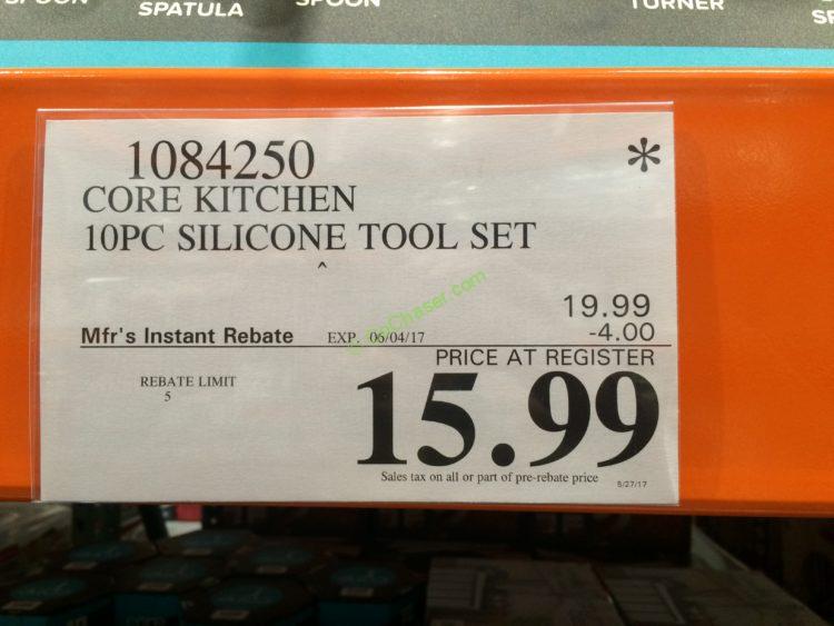 Core Kitchen 10PC Ergonomic Silicone Tool Set CostcoChaser