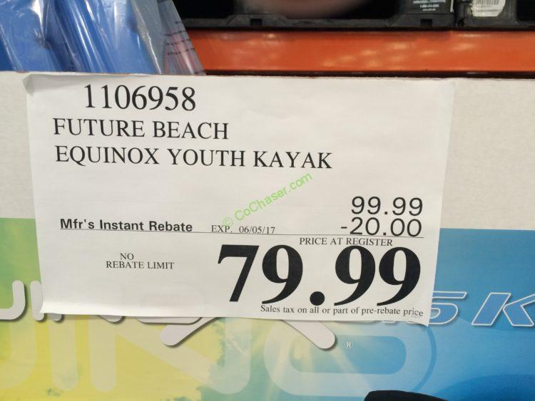 Costco-1106958-Future-Beach-Equinox-Youth-Kayak-tag1