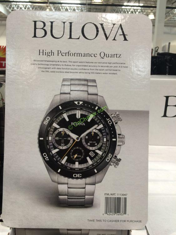 Costco-1113047-Bulova-Stainless-Steel-Men's-Chronograph-Watch-face