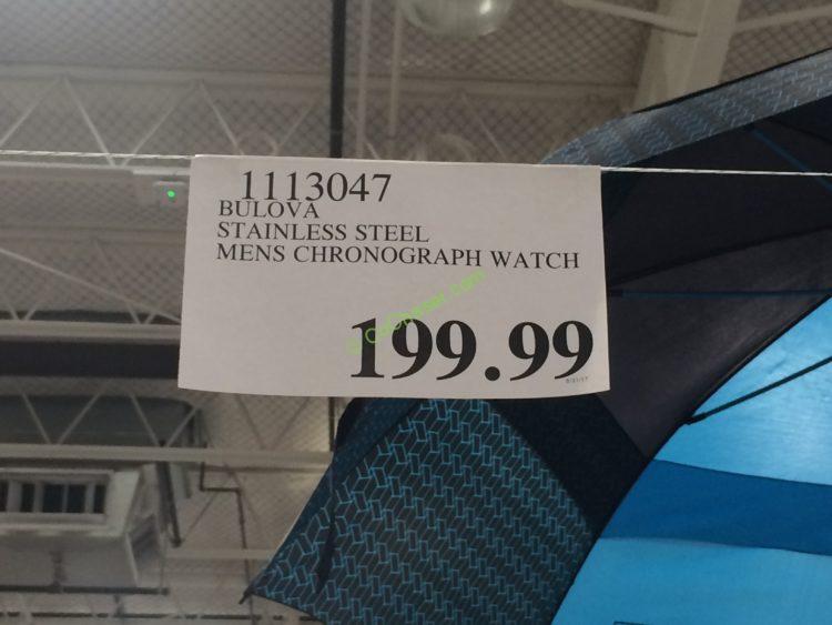 Costco-1113047-Bulova-Stainless-Steel-Men's-Chronograph-Watch-tag