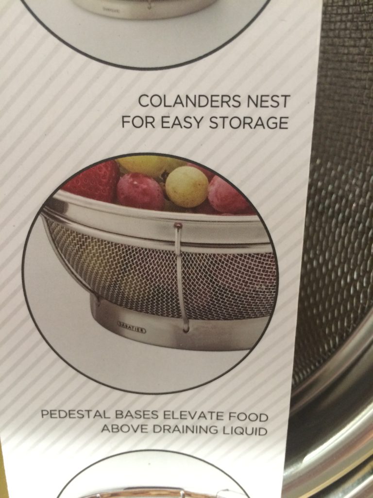 Costco1136438Sabatier3PKStainlessSteelMeshColanderspart1 CostcoChaser