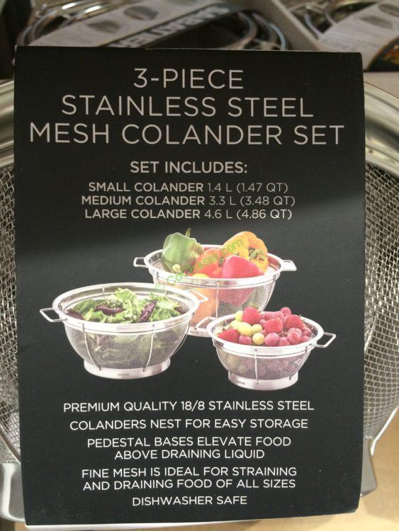 Costco1136438Sabatier3PKStainlessSteelMeshColandersuse CostcoChaser