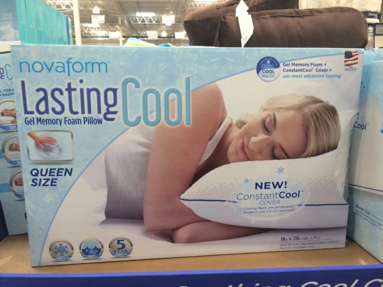 Costco122550NovaformLastingCoolGe MemoryFoamPillowface