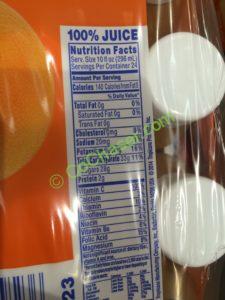 Costco-12529-Tropicana-100%-Orange-Juice-chart
