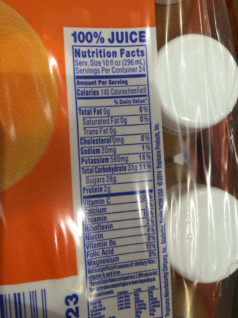 Costco12529Tropicana100OrangeJuicechart CostcoChaser