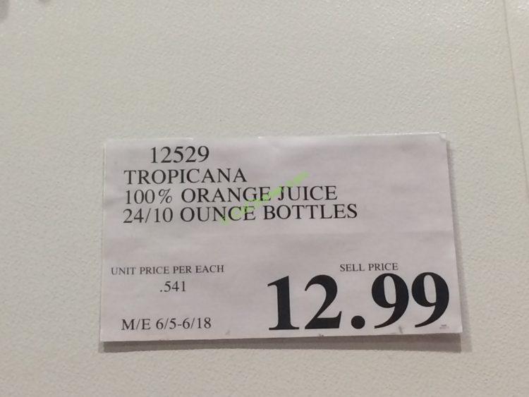Tropicana 100 Orange Juice 24/10 Ounce Bottles CostcoChaser