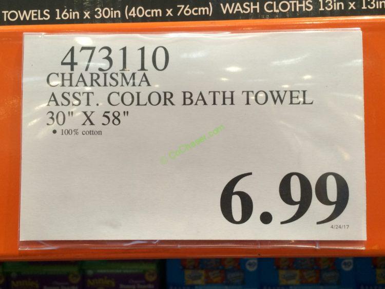 Charisma Asst Color Bath Towel 30” x 58” CostcoChaser