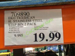 Costco-709890-Sensible-Eco-Lliving-8L-Stainless-Steel-Step-Trash-Can-tag
