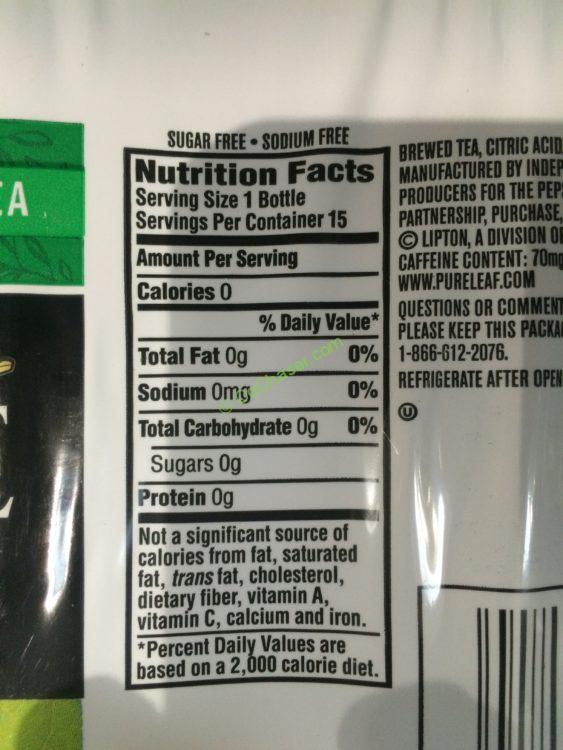 Costco857465PureLeafUnsweetenedTeachart CostcoChaser