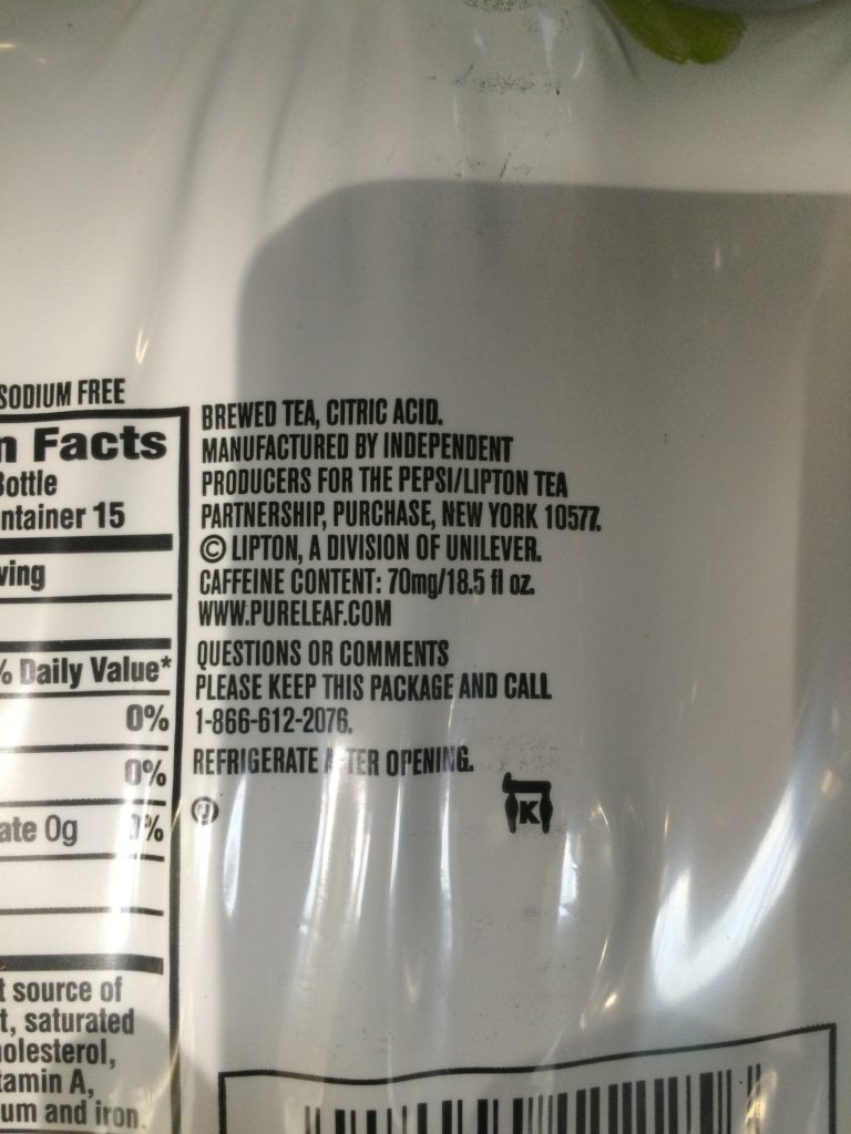 Costco857465PureLeafUnsweetenedTeaing CostcoChaser