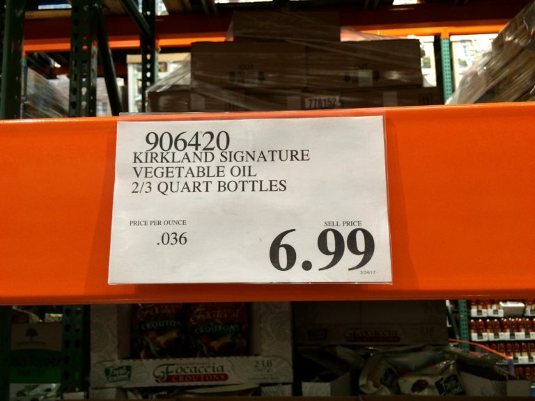 Kirkland Signature Vegetable Oil 2/3 Quarter Bottle CostcoChaser