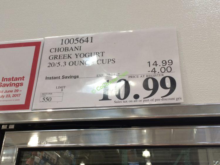 Chobani Greek Yogurt 20/5.3 Ounce Cups CostcoChaser