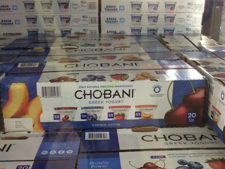Chobani Greek Yogurt 20/5.3 Ounce Cups