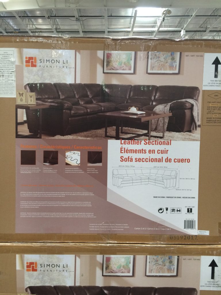 Simon Li Leather Sectional CostcoChaser