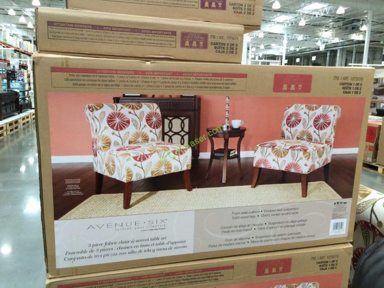 AVE SIX 3PC Chair and Table Set CostcoChaser