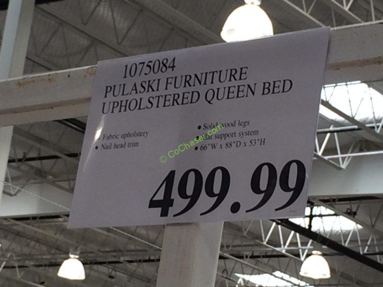 Costco-1075084-Pulaski-Furniture-Upholstered-Queen-Bed-tag