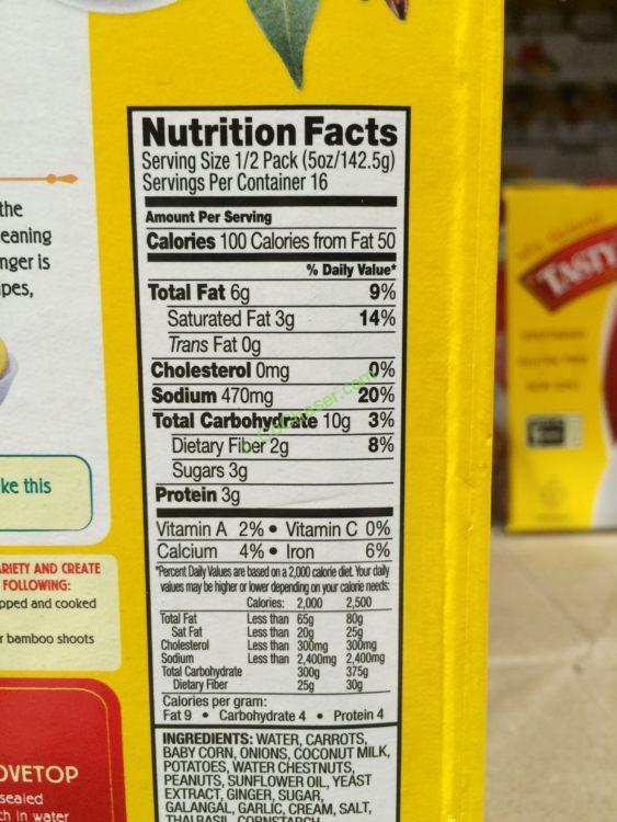 Costco1134291TastyBiteThaiGingerCurrychart CostcoChaser