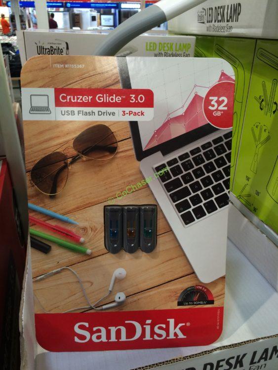 Sandisk Cruzer Glide 32GB USB Flash Drive 3.0 3PK