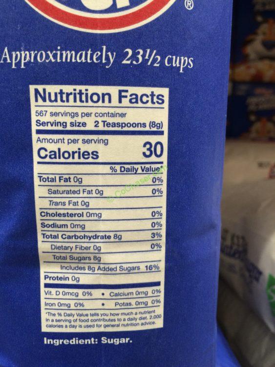 Costco373183CrystalSugarGranulatedBeetSugarchart CostcoChaser