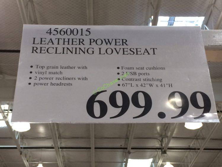 Costco-4560015- Leather-Power-Reclining-Loveseat-tag