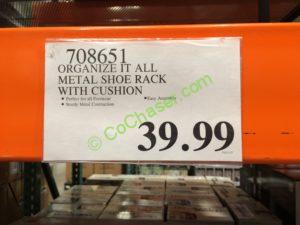 Costco-708651-Organize-It-All-Metal-Shoe-Rack-with-Cushion-tag