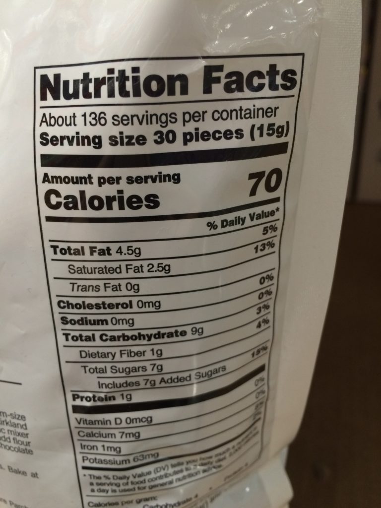 Costco807473KirklandSignatureChocolateChipschart CostcoChaser