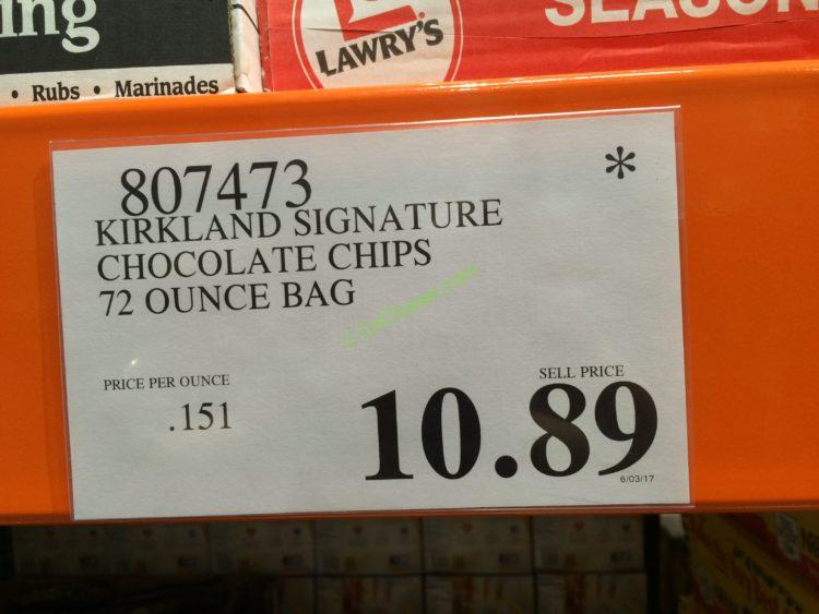 Kirkland Signature Chocolate Chips 72 Ounce Bag CostcoChaser