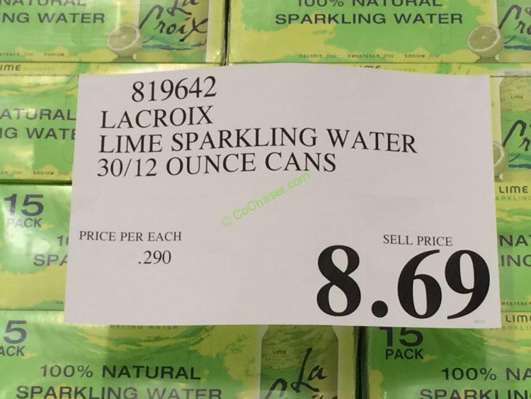 Costco-819642-Lacroix-Lime-Sparkling-Water-tag