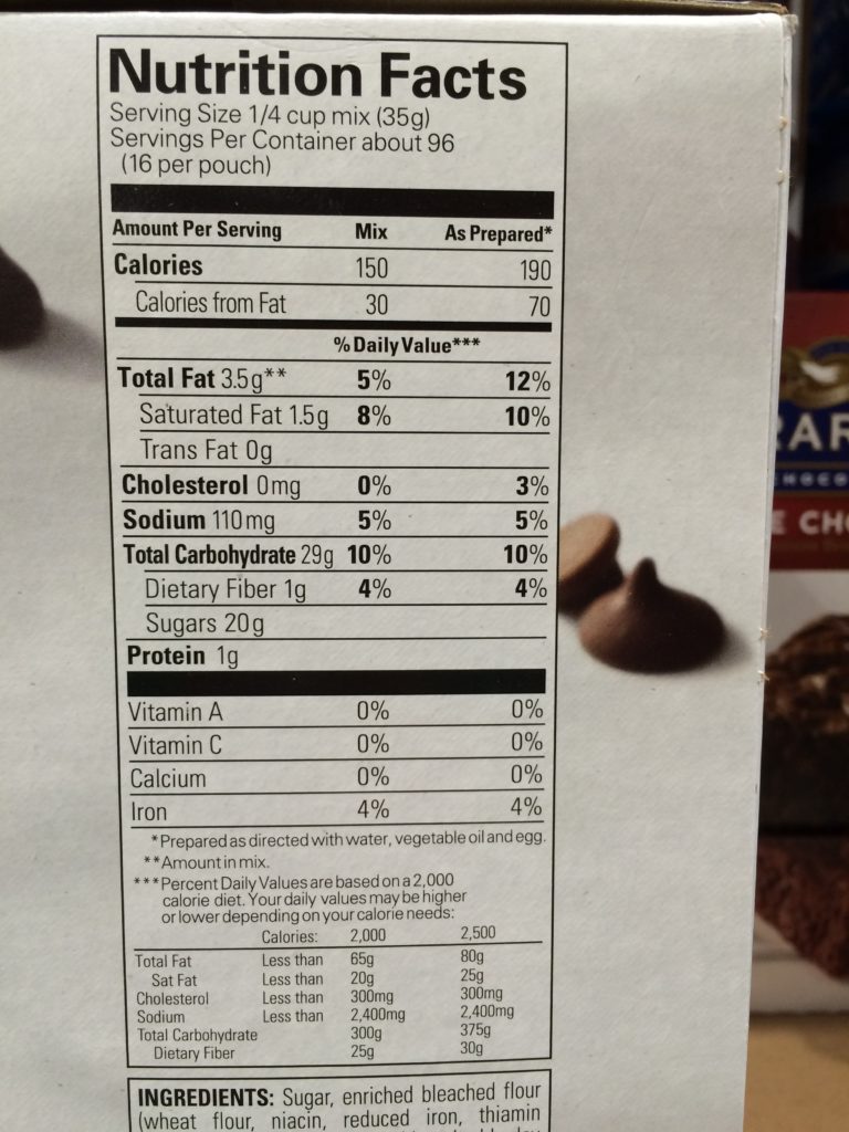 Costco847909GhirardelliChocolateBrownieMixchart CostcoChaser