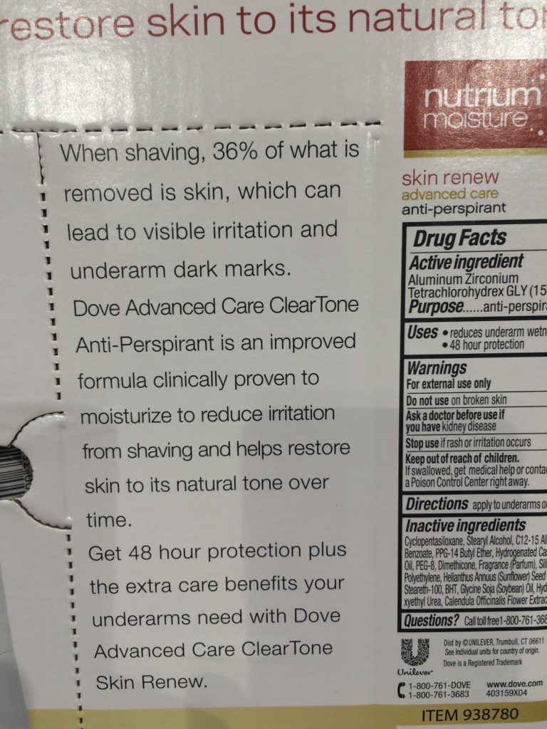 Costco938780DoveSolidAntiperspirantinf CostcoChaser