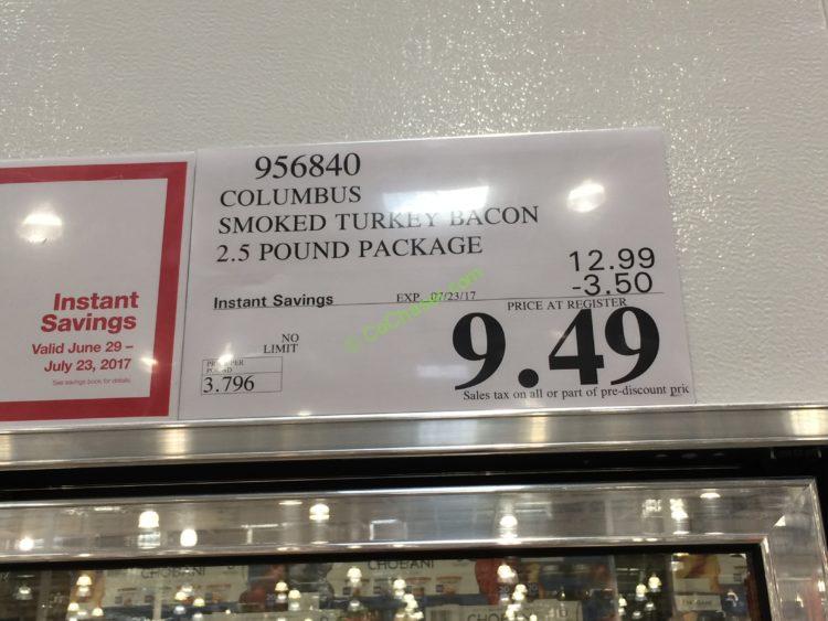 Costco956840ColumbusSmokedTurkeyBacontag CostcoChaser