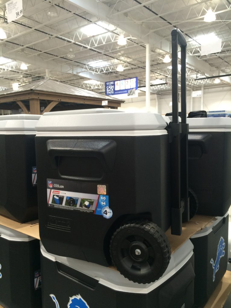 Coleman 60 Quart Rolling Cooler Detroit Lions CostcoChaser