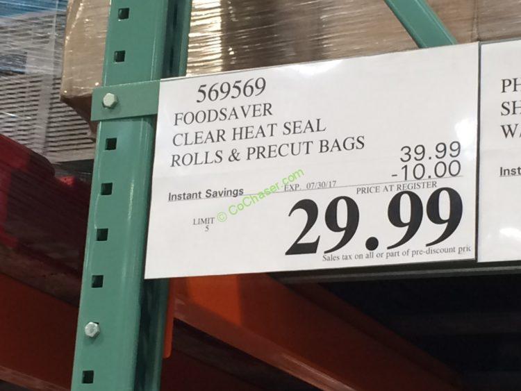 FoodSaver Clear Heat Seal Rolls & Precut Bags CostcoChaser