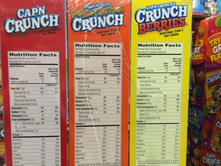 Costco1027573Cap’NCrunchCerealVarietyPackchart1 CostcoChaser