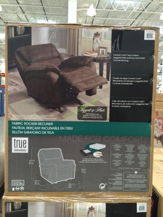 Costco1041164TrueInnovationsFabricReclinerback CostcoChaser