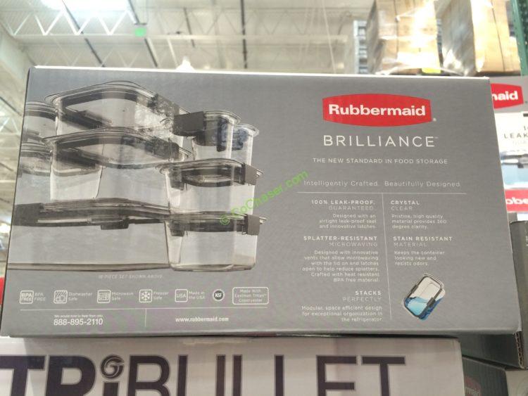Costco1103099RubbermaidBrilliance18PCFoodStorageSetbox